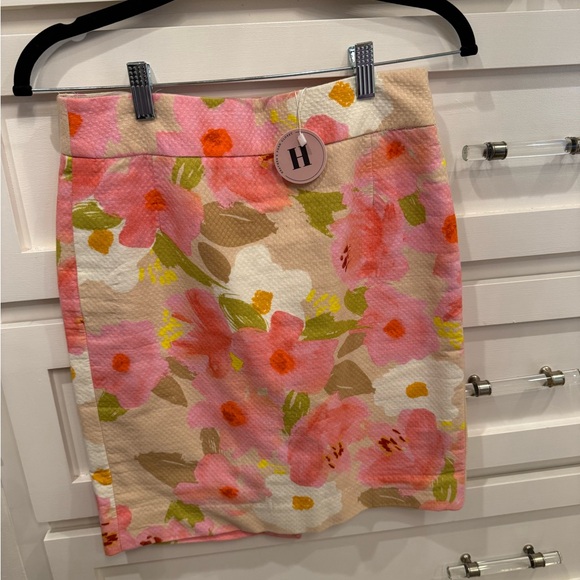 J. Crew Dresses & Skirts - J. Crew Pink Floral Pencil Skirt with Cream & Green Accents